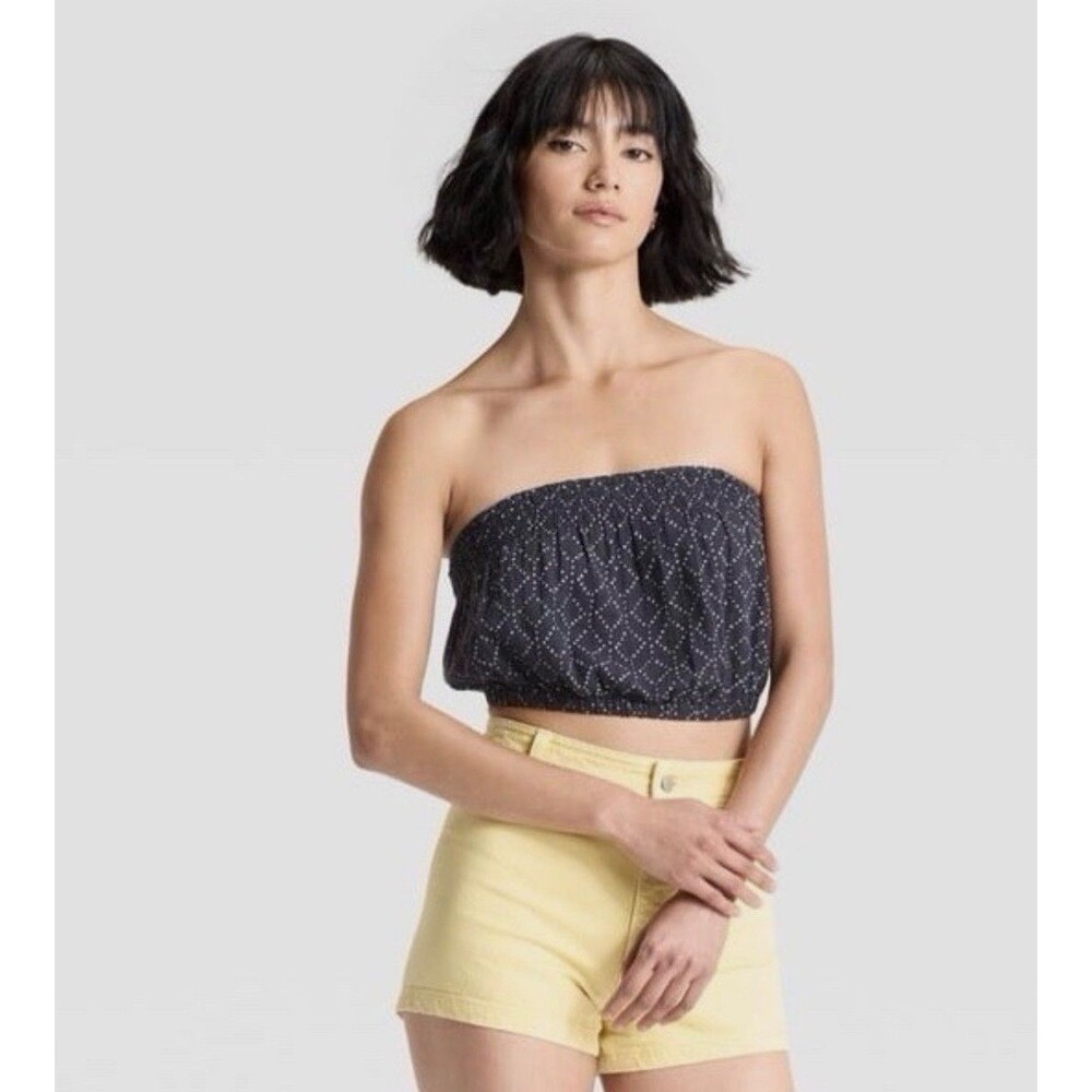 Universal Thread Women's Geometric Tube Top Navy Size Small - New With Tags!